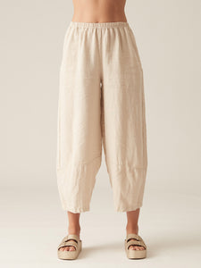 CUT LOOSE - Solid Linen Lantern Pant- BLACK (NOT JICAMA)