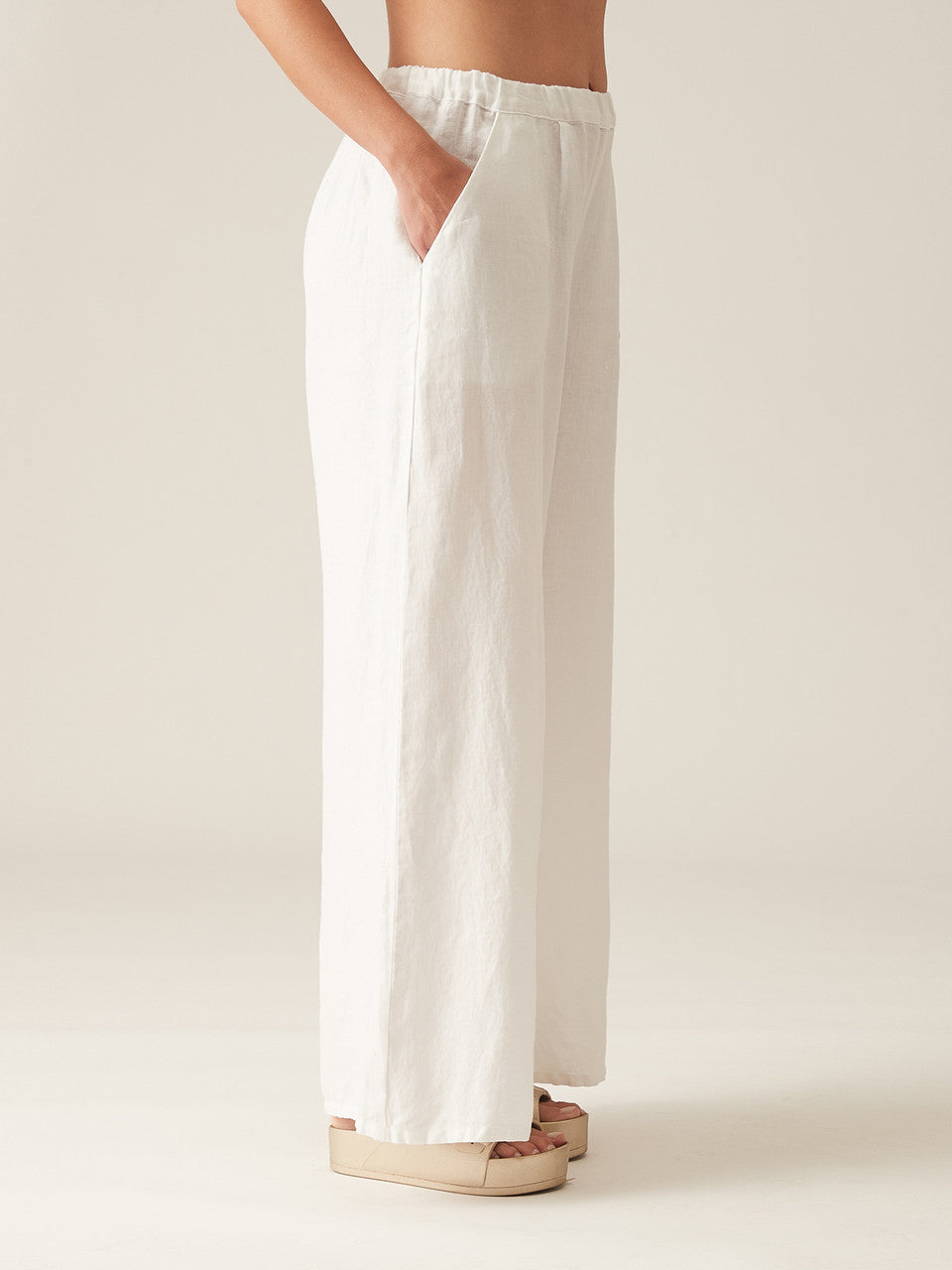 CUT LOOSE - Solid Linen Pleat Pant - 4402533