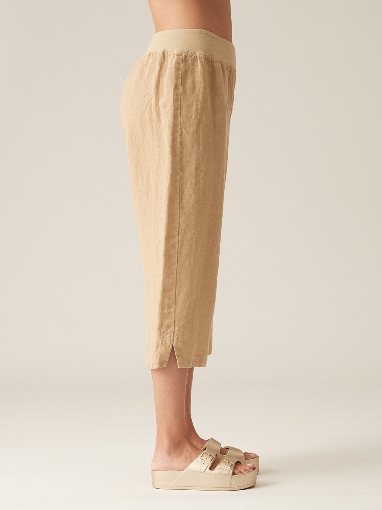 CUT LOOSE - Solid Linen Capri Pant - 4402914