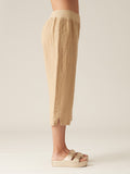 CUT LOOSE - Solid Linen Capri Pant