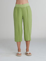 CUT LOOSE - Solid Linen Capri Pant - 4402914
