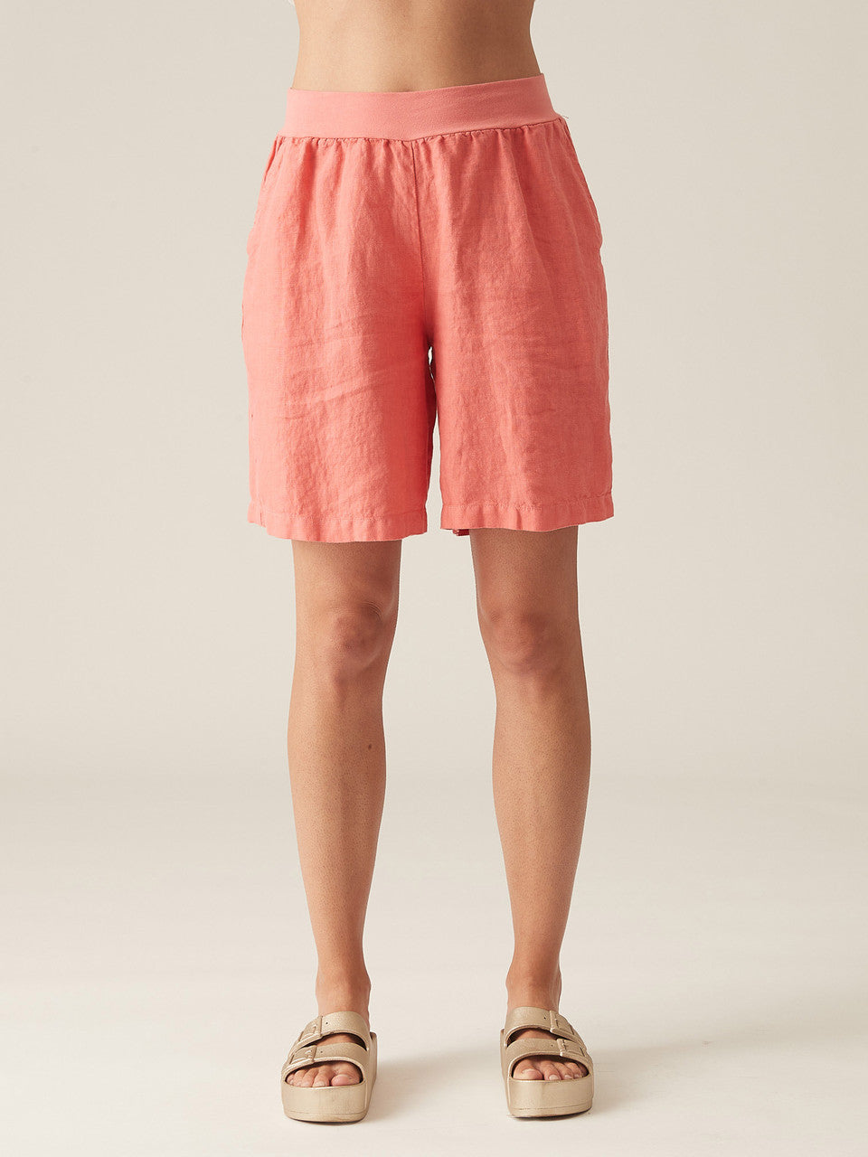 CUT LOOSE - Solid Linen Walking Short - 4403003