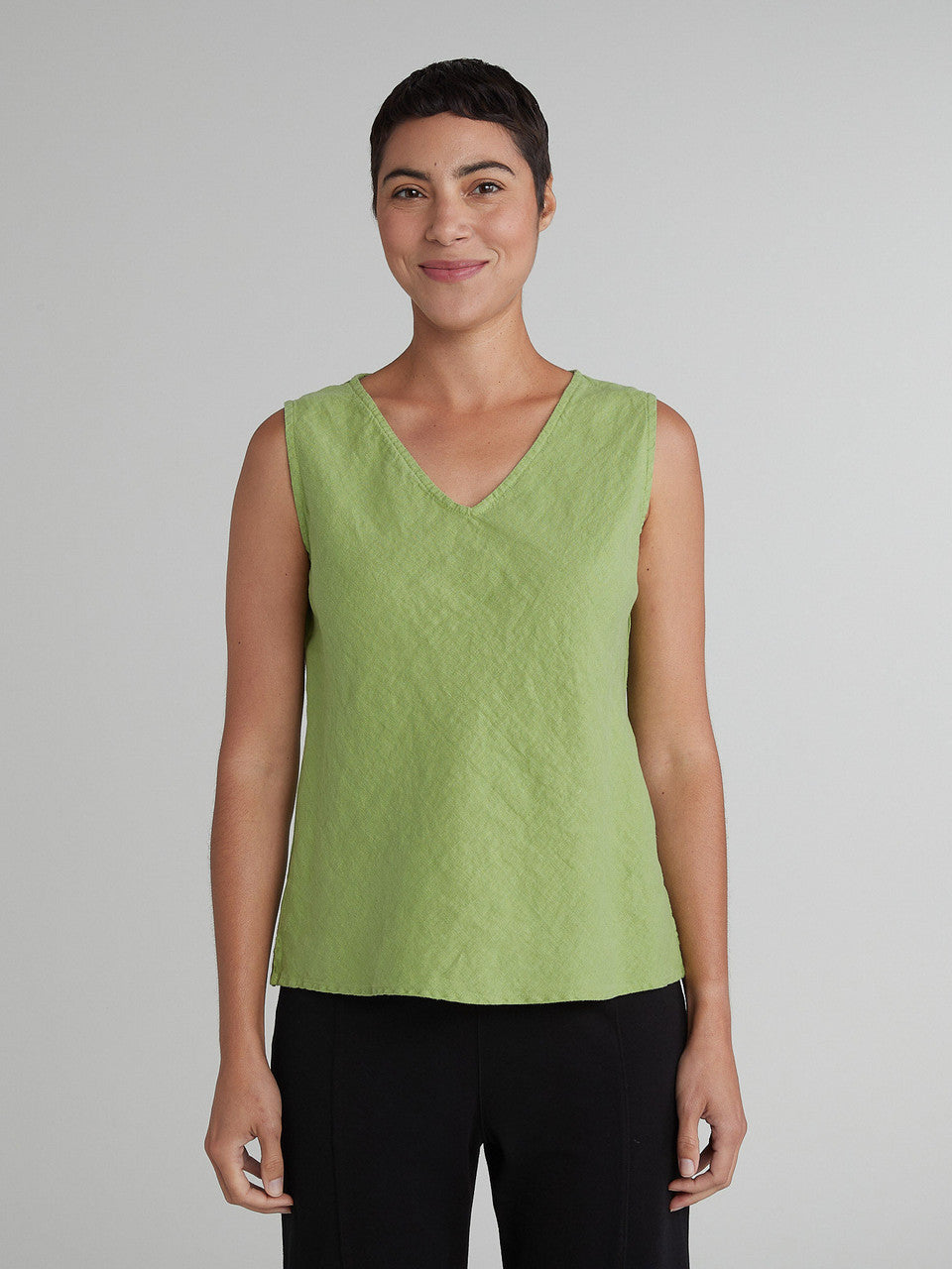 CUT LOOSE - Solid Linen Bias Tank - 4405103