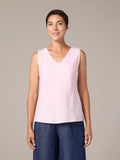CUT LOOSE Solid Linen V Neck Bias Tank - 4405103