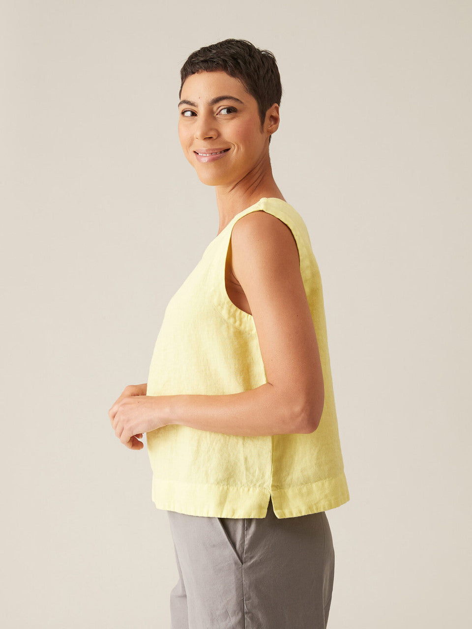 CUT LOOSE - Solid Linen Shell - 4405331