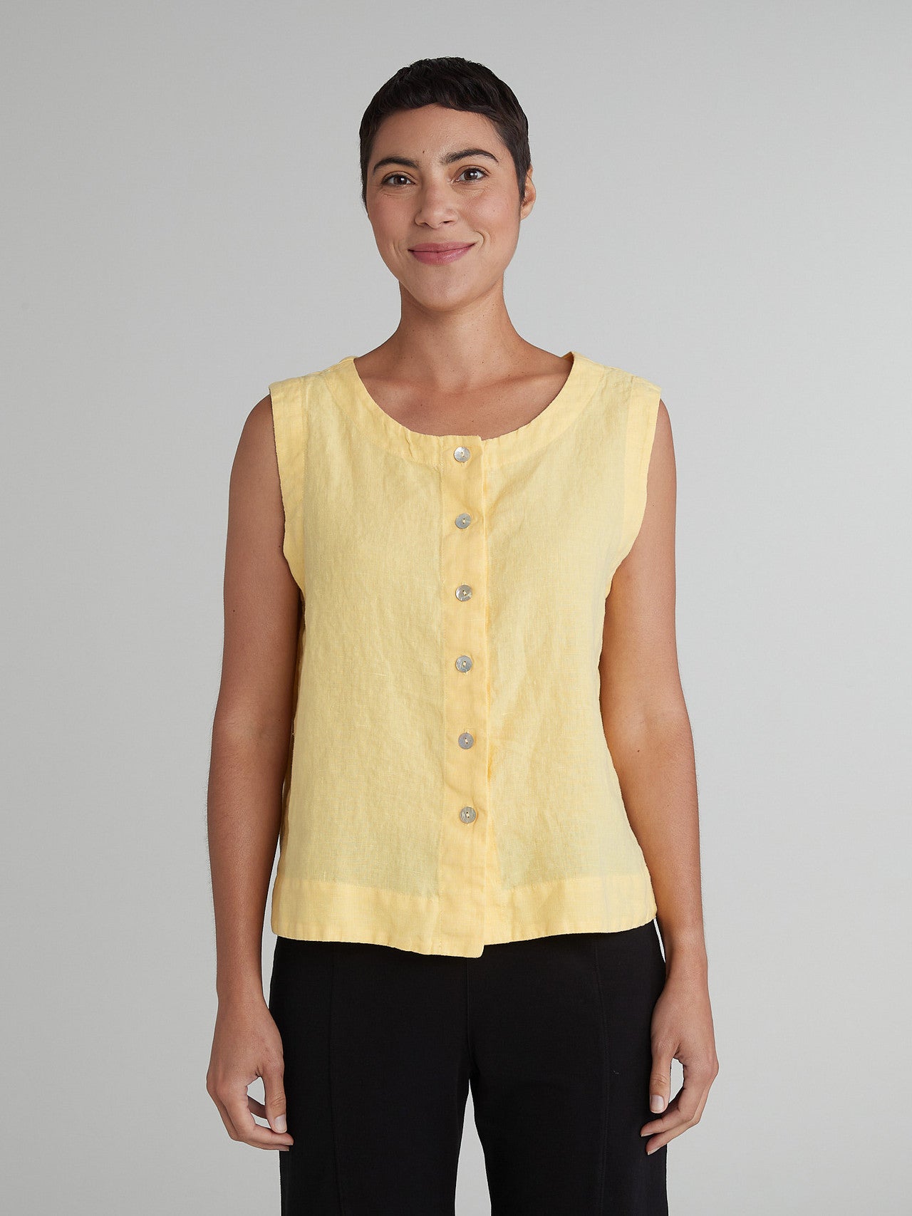 CUT LOOSE - Solid Linen Vest - 4405873