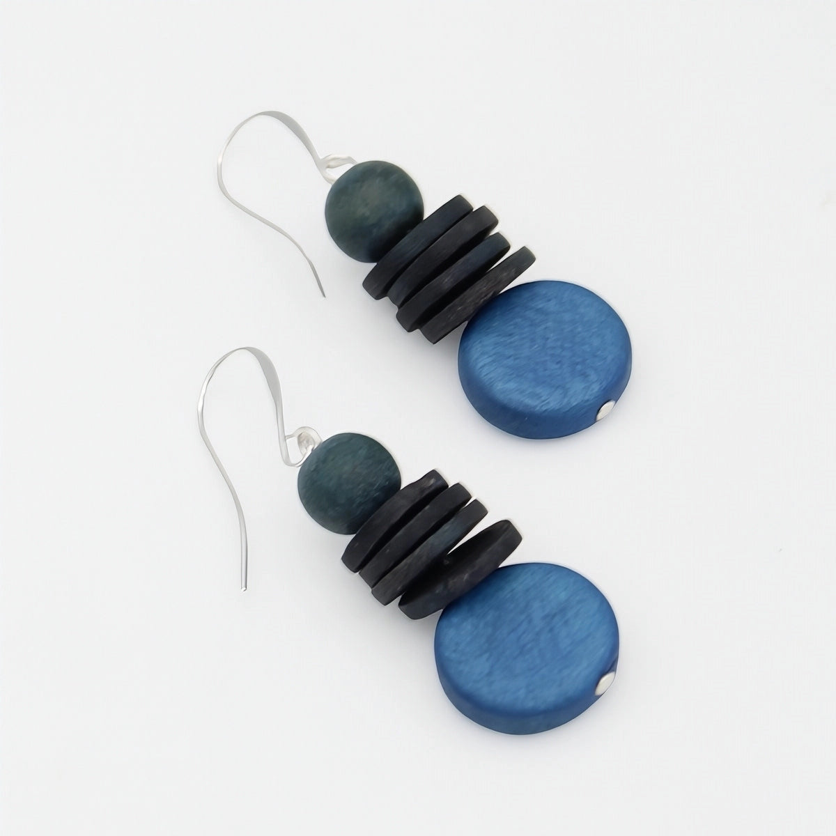 SYLCA Blue and Black Dusk Earrings
