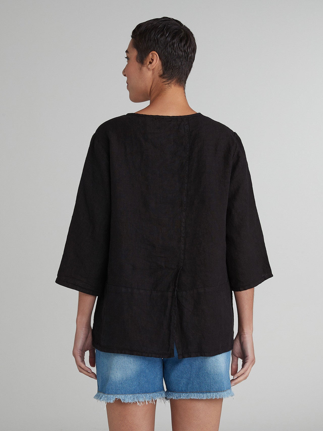 CUT LOOSE - Solid Linen Pocket Pullover - 4407943