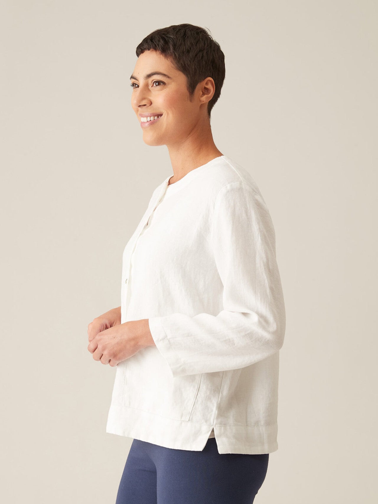 CUT LOOSE - Solid Linen Jacket - 4408160