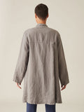 CUT LOOSE - Solid Linen Swing Coat