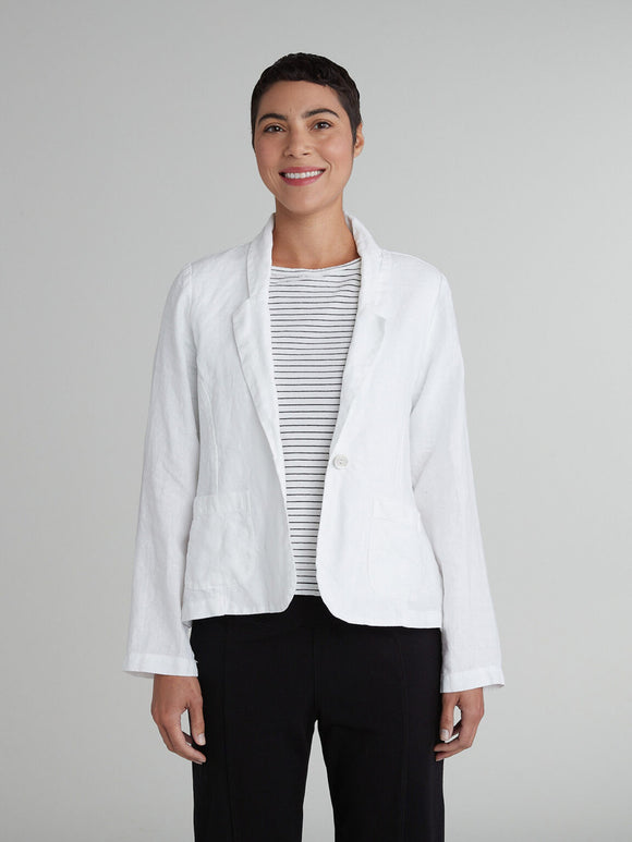 CUT LOOSE - Solid Linen 1 Button Blazer - 4408723Sp