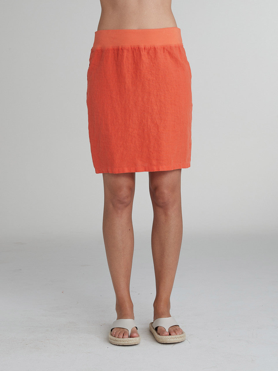 CUT LOOSE - Solid Linen Walking Skirt - 4409866