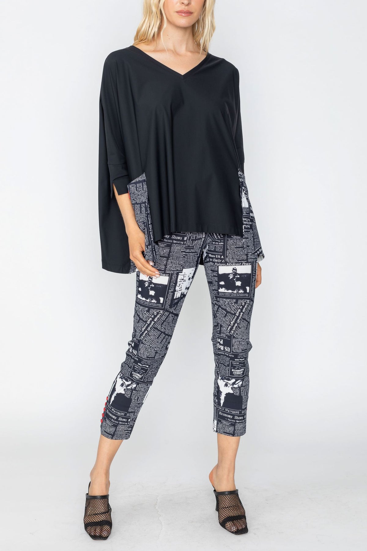 IC COLLECTION Pants - 4495P - BLACK