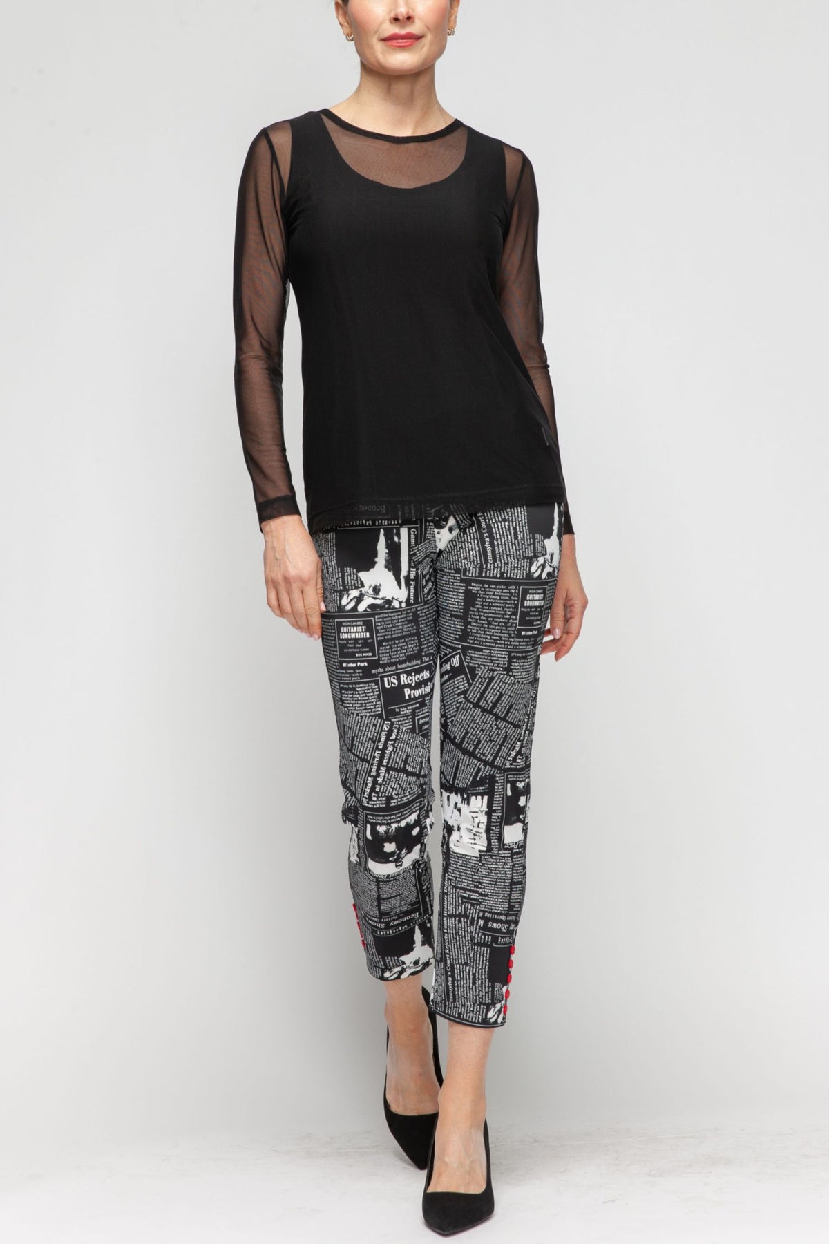 IC COLLECTION Pants - 4495P - BLACK