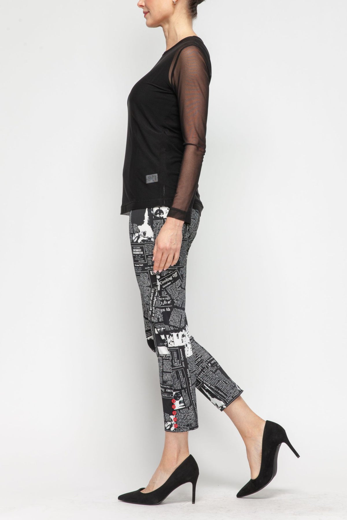 IC COLLECTION Pants - 4495P - BLACK