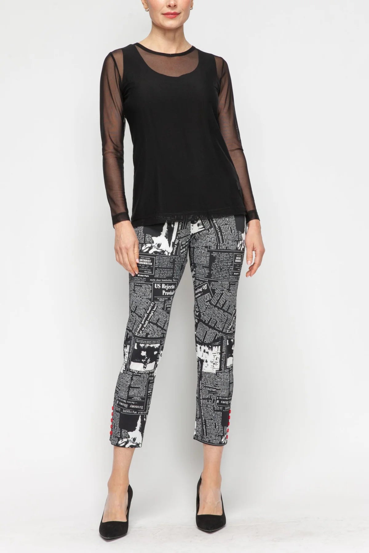 IC COLLECTION Pants - 4495P - BLACK