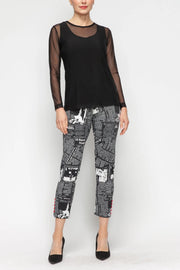 IC COLLECTION Pants - 4495P - BLACK