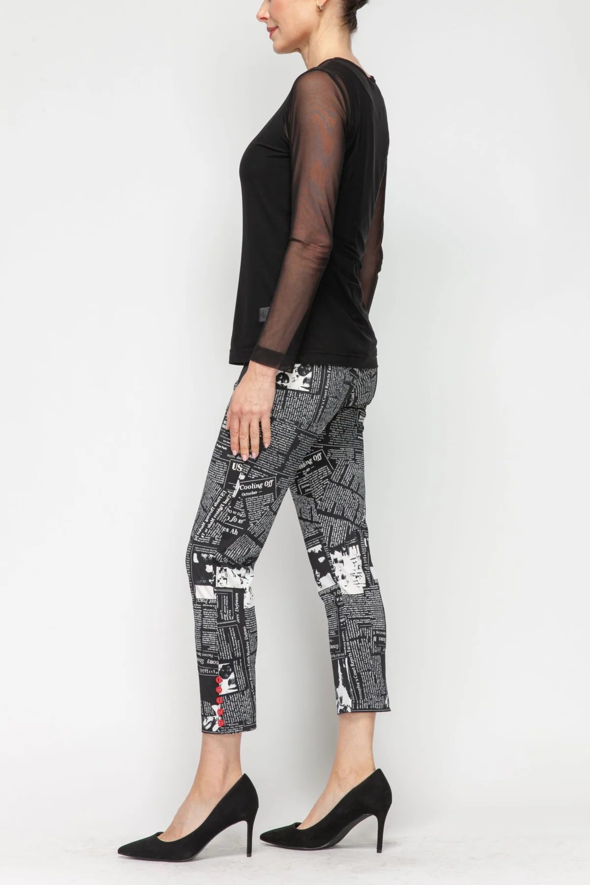 IC COLLECTION Pants - 4495P - BLACK