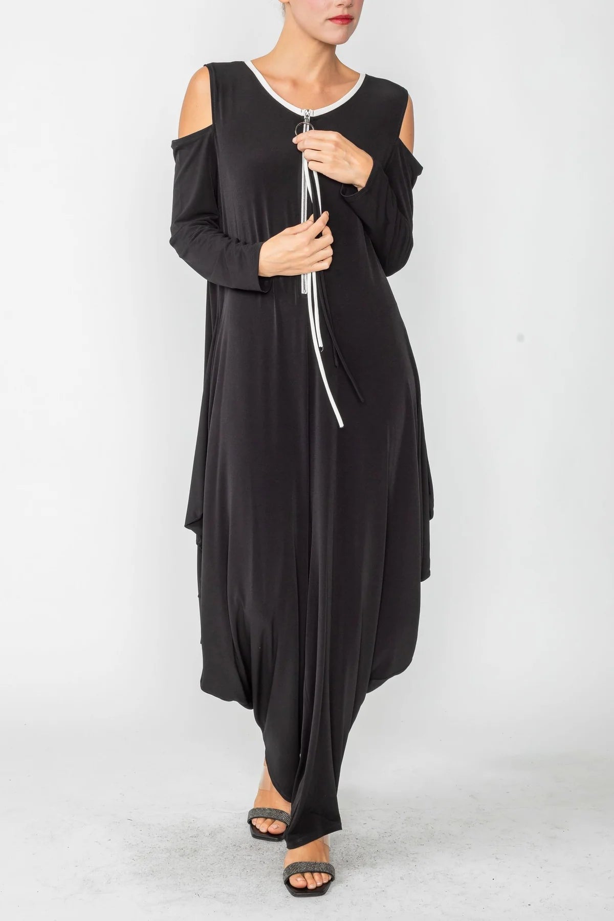 IC COLLECTION Jumpsuit- 4502JS- BLACK
