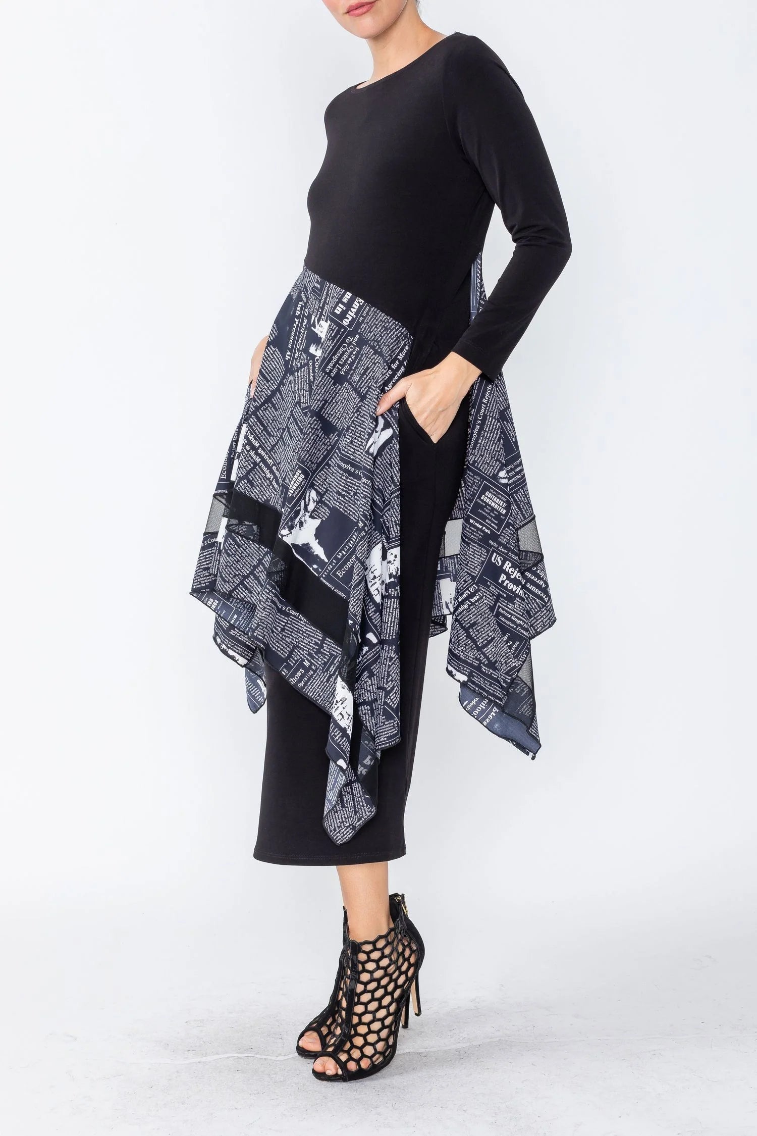 IC Collection Dress - 4506D - BLACK