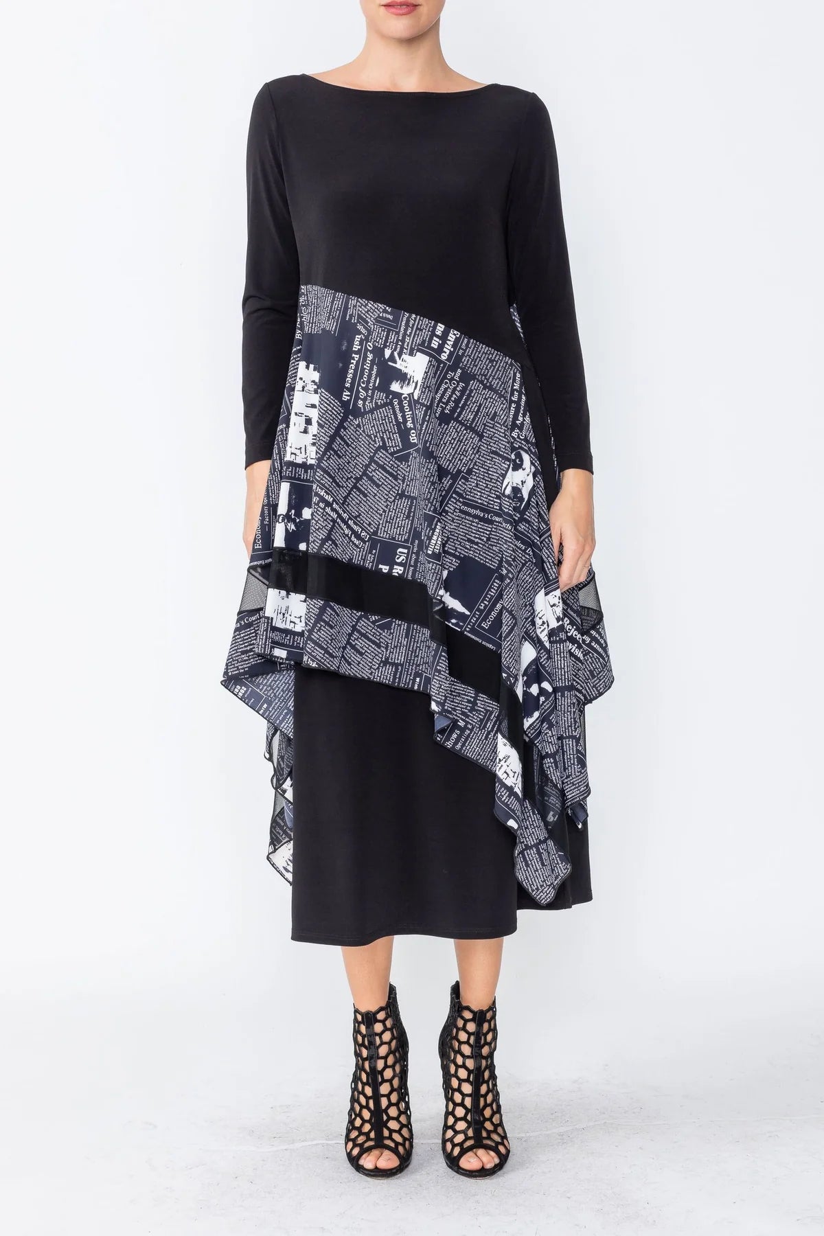 IC Collection Dress - 4506D- BLACK