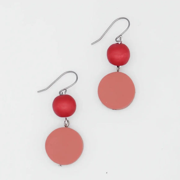 SYLCA  Peach Duo Dangles Earring