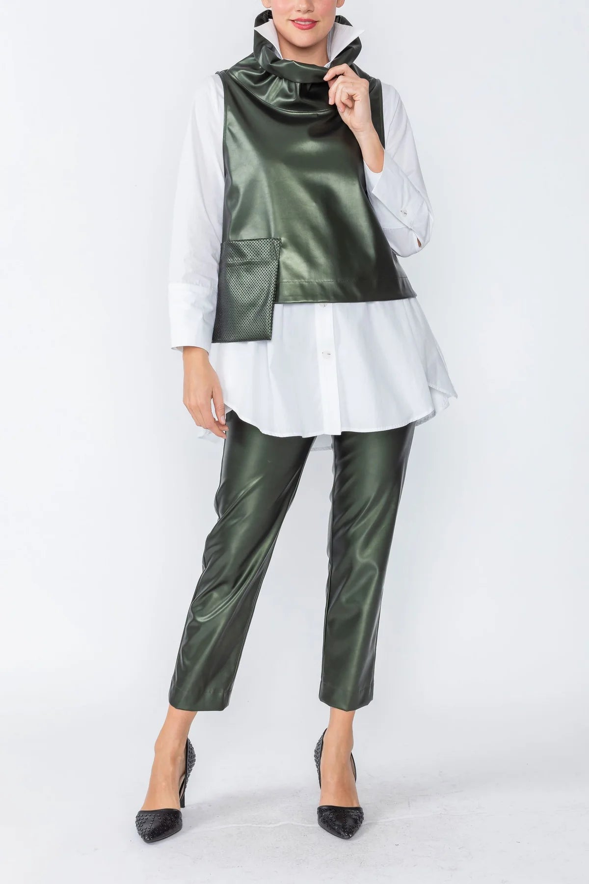 IC Collection Tunic- 4528T- DARK GREEN