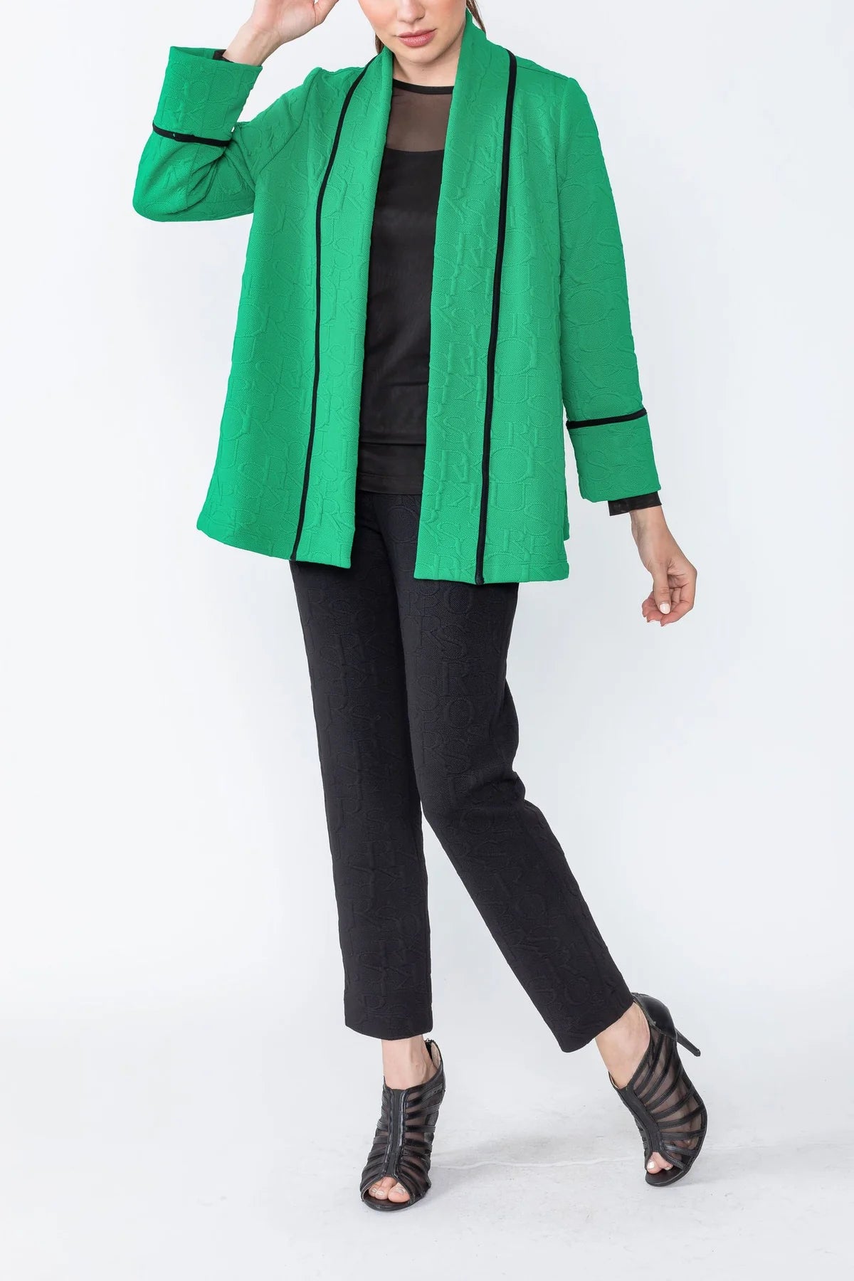IC Collection Jacket - 4586J -GREEN AND BLACK