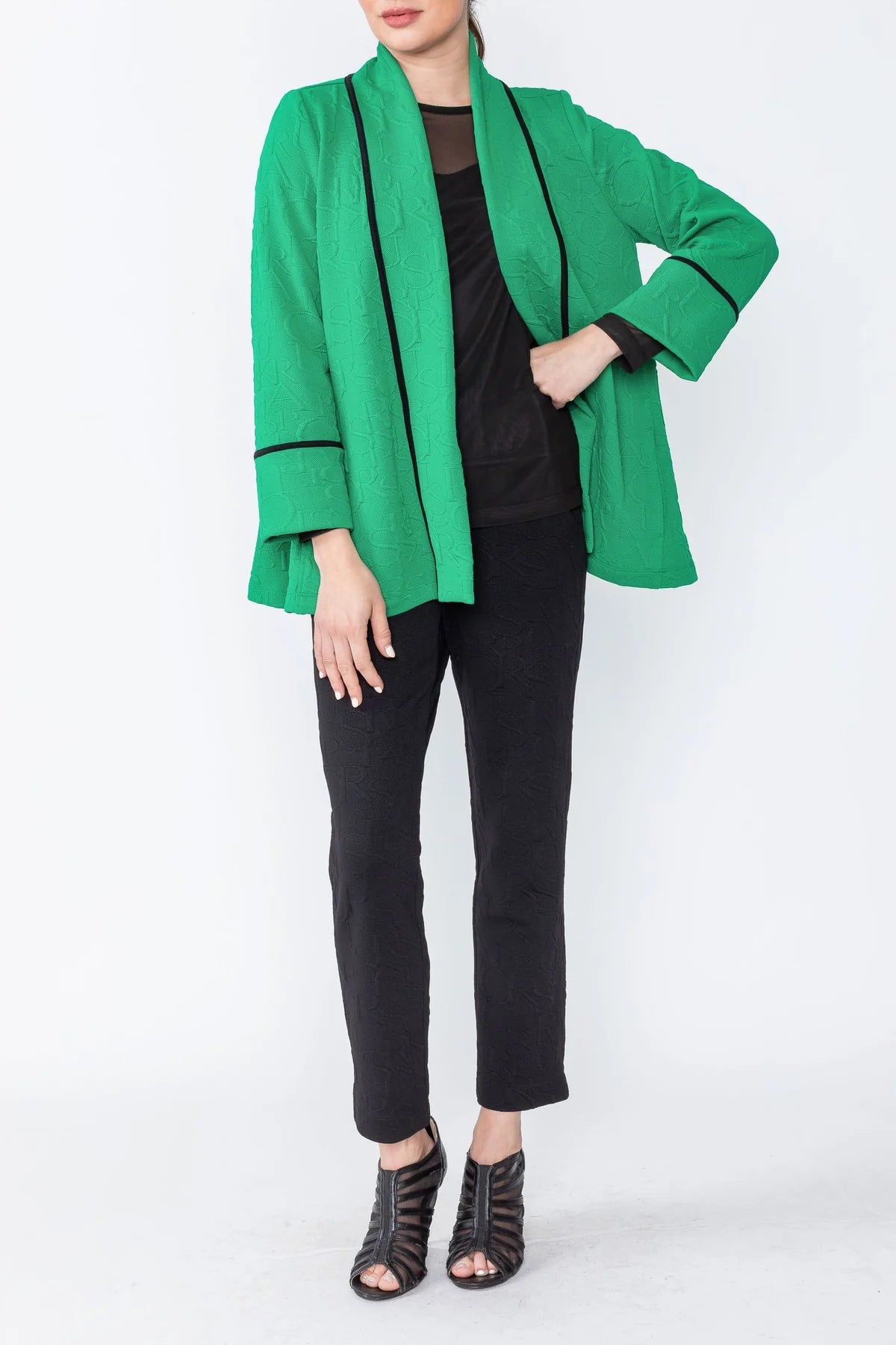 IC Collection Jacket - 4586J -GREEN AND BLACK