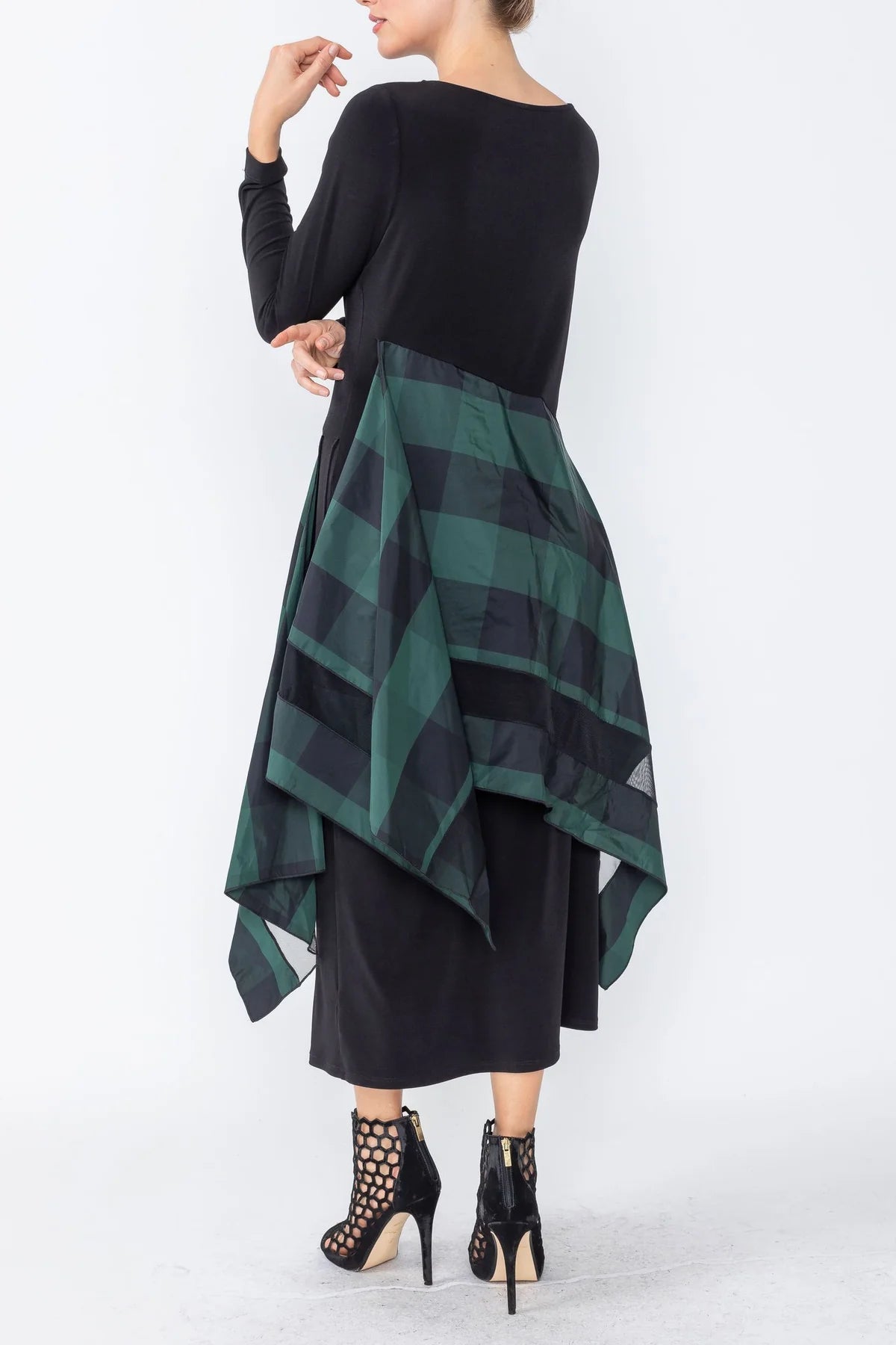 IC Collection Dress - 4589D- HUNTER GREEN