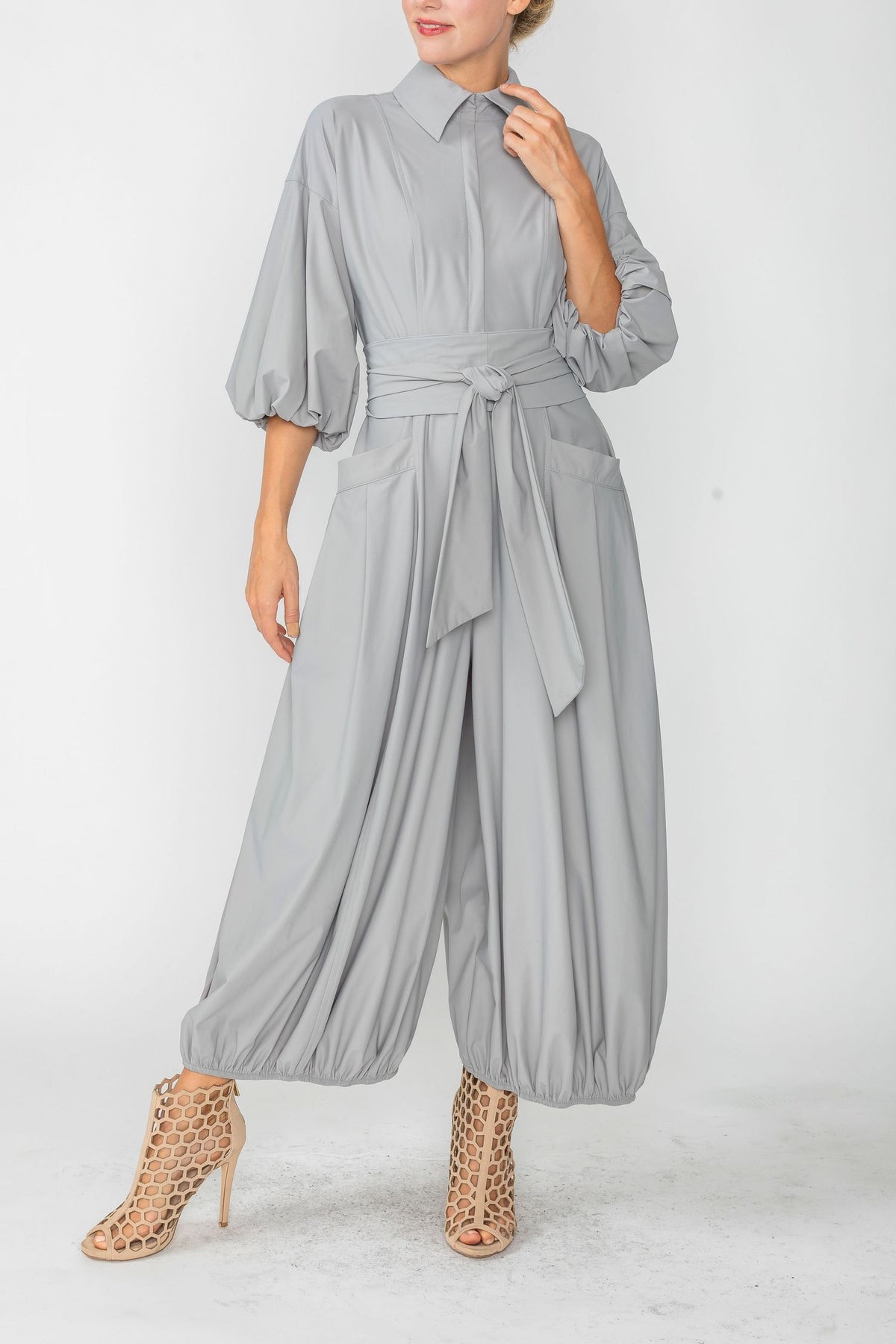 IC COLLECTION Jump Suit - 4637JS - GRAY