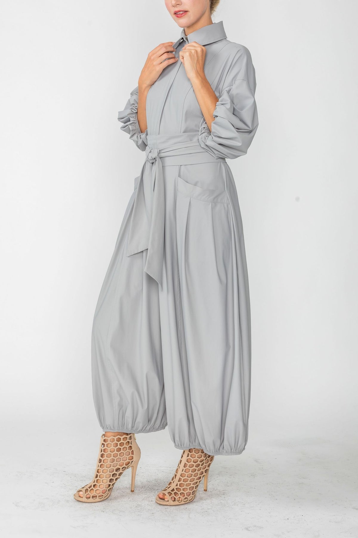 IC COLLECTION Jump Suit - 4637JS - GRAY