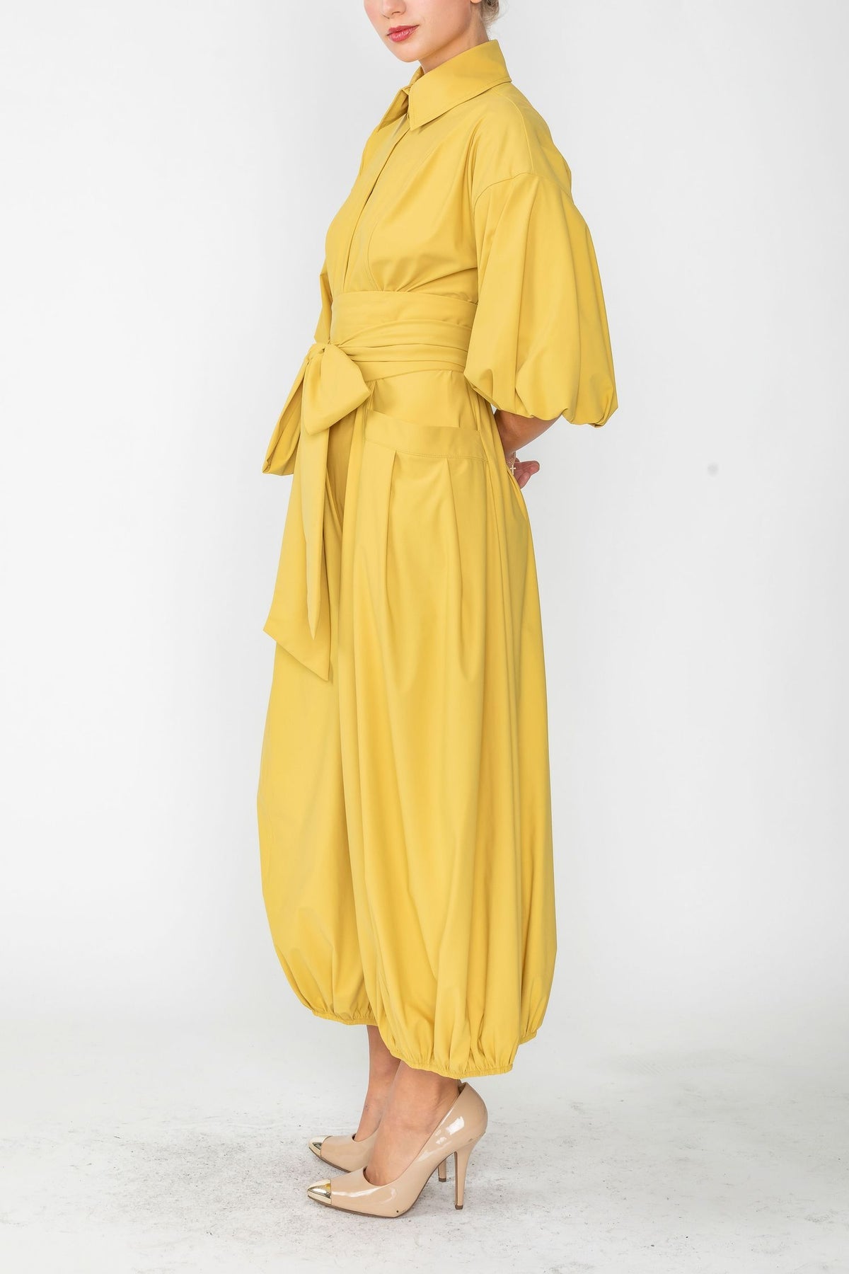 IC COLLECTION Jump Suit - 4637JS - MUSTARD
