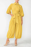 IC COLLECTION Jumpsuit- 4637JS- MUSTARD