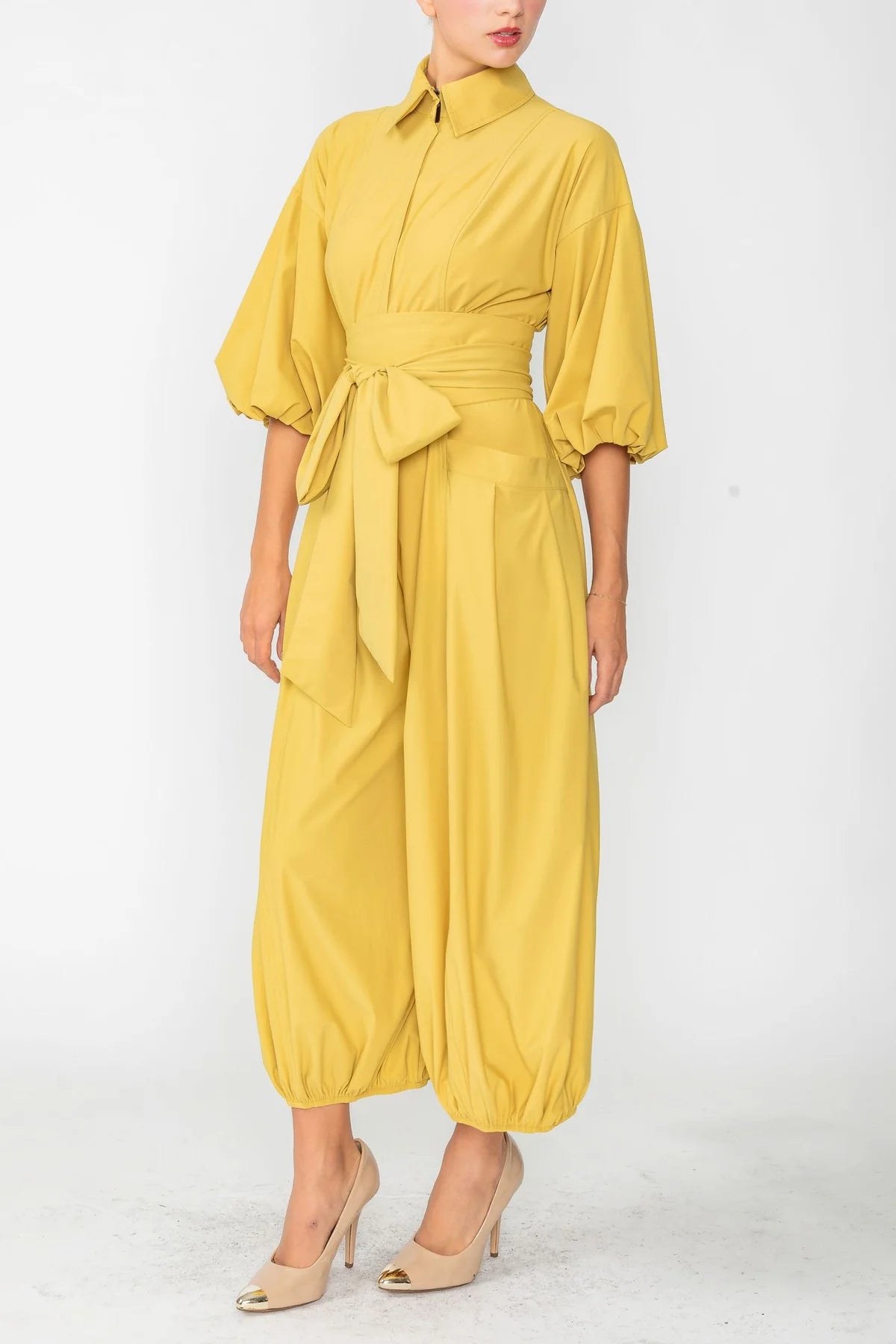 IC COLLECTION Jump Suit - 4637JS - MUSTARD