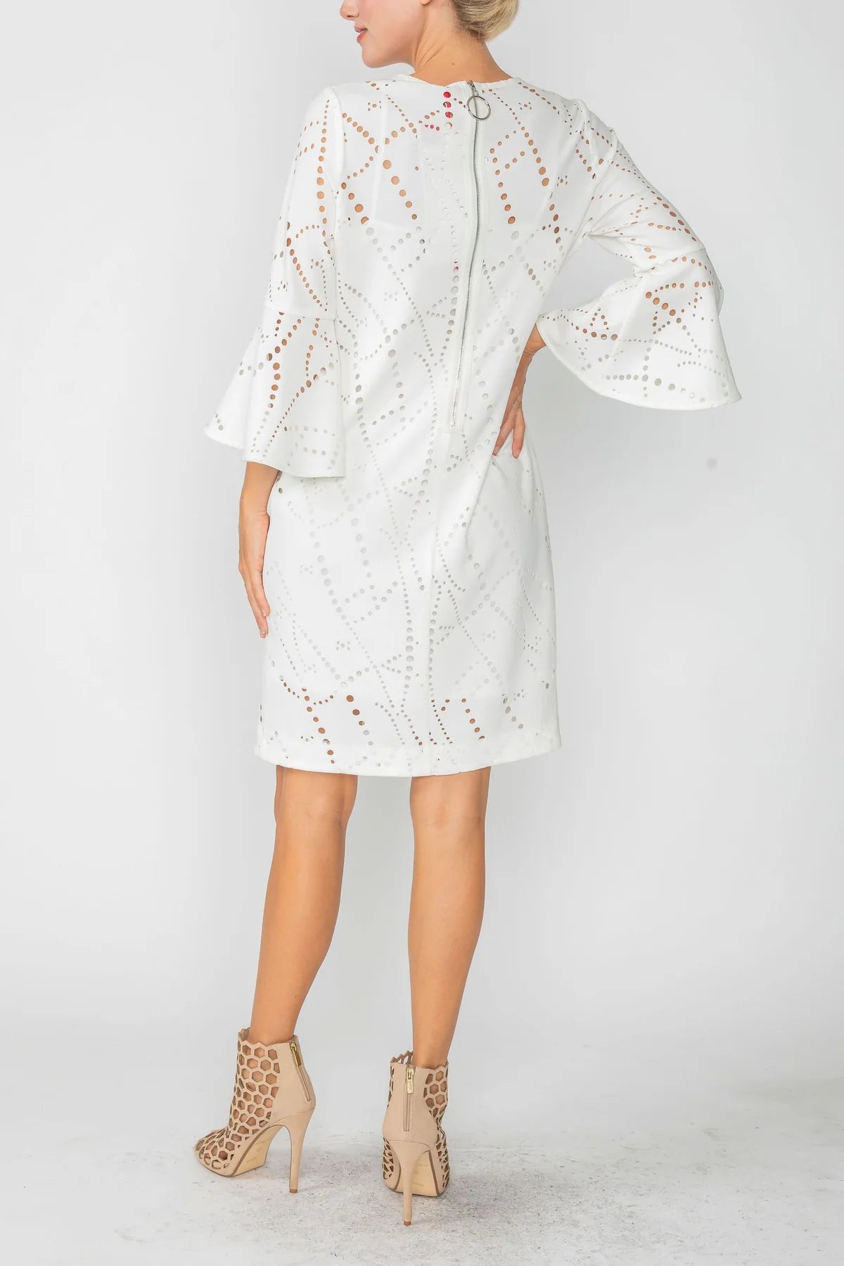 IC COLLECTION Dress- 4652D- WHITE