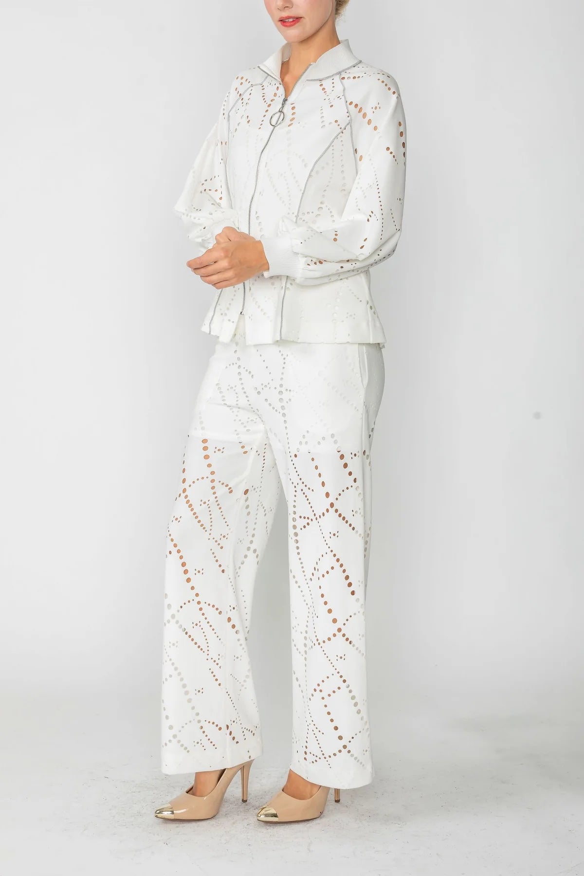 IC COLLECTION Jacket- 4653J- WHITE