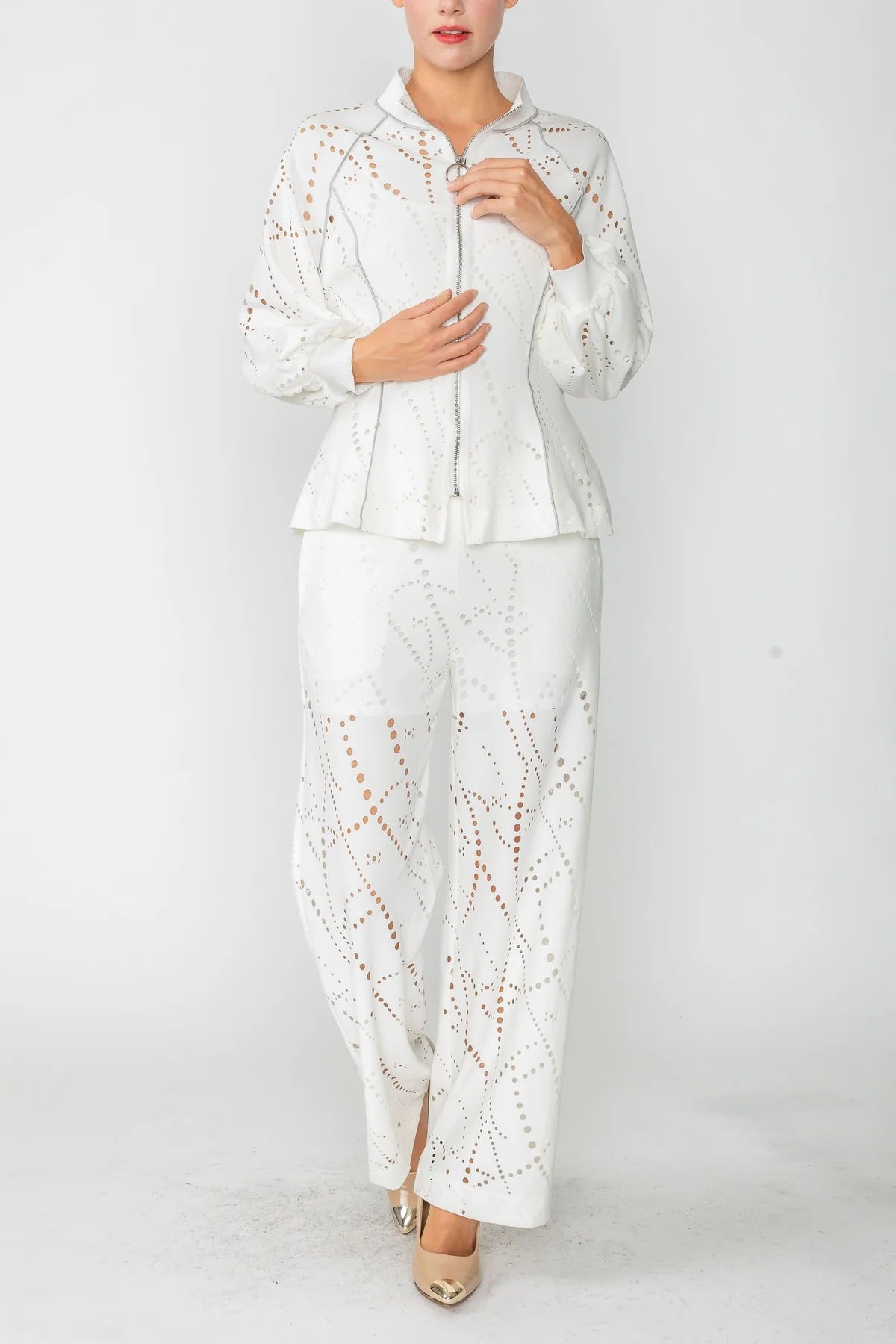 IC COLLECTION Jacket- 4653J- WHITE