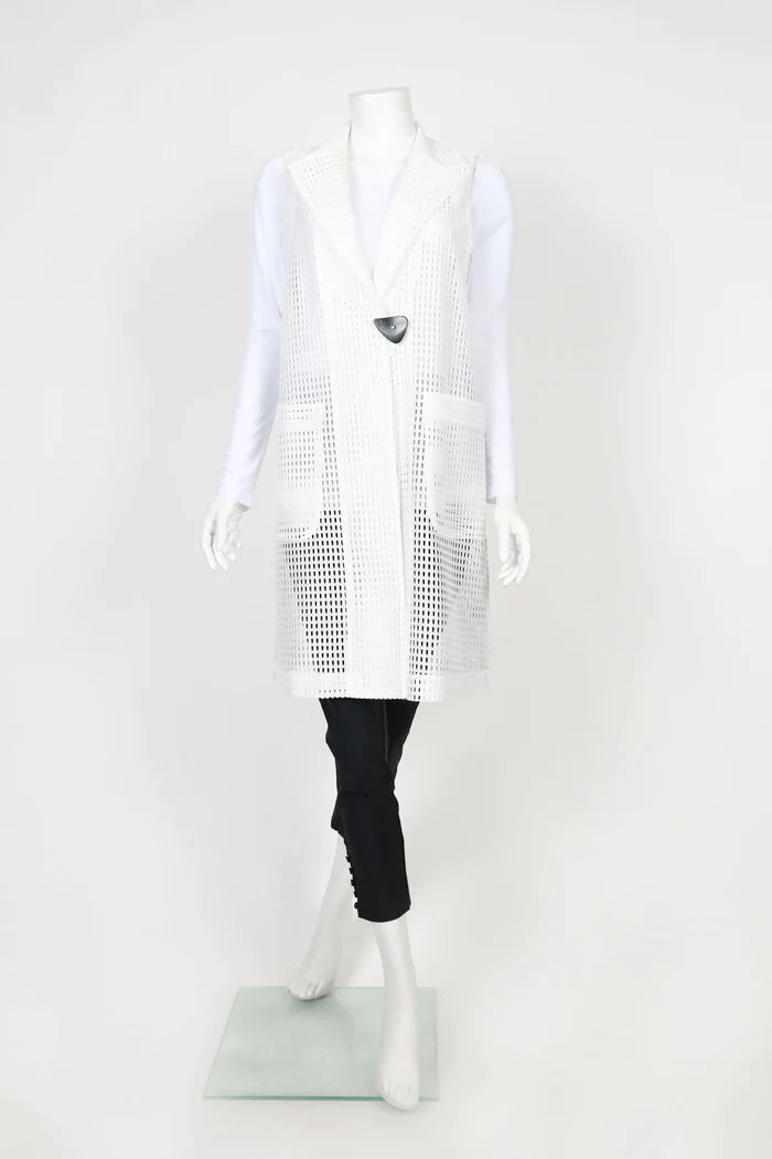 IC COLLECTION Vest- 4671V- WHITE