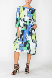 IC COLLECTION Dress- 4681D- GREEN