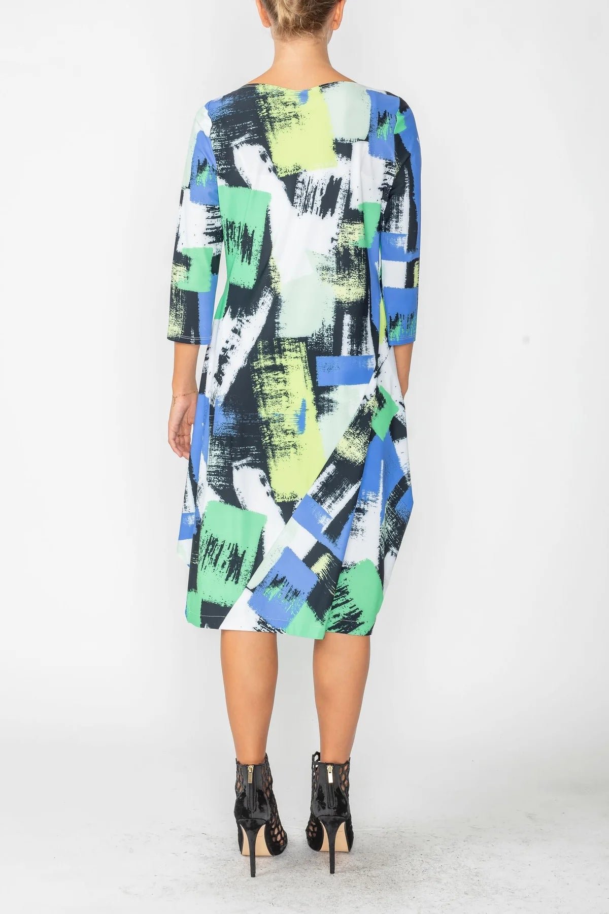 IC COLLECTION Dress- 4681D- GREEN