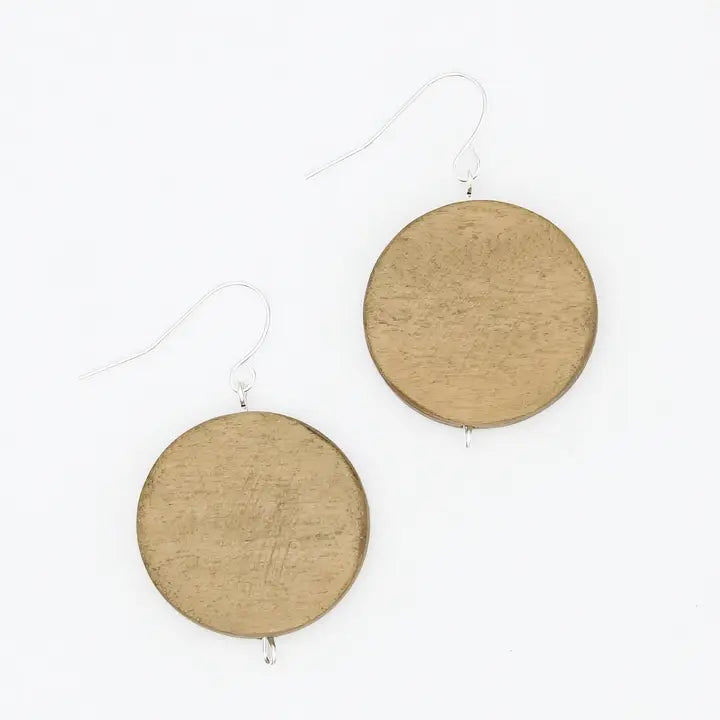 SYLCA Light Brown Double Bead Sarah Earrings - SD18E65 - LIGHT BROWN