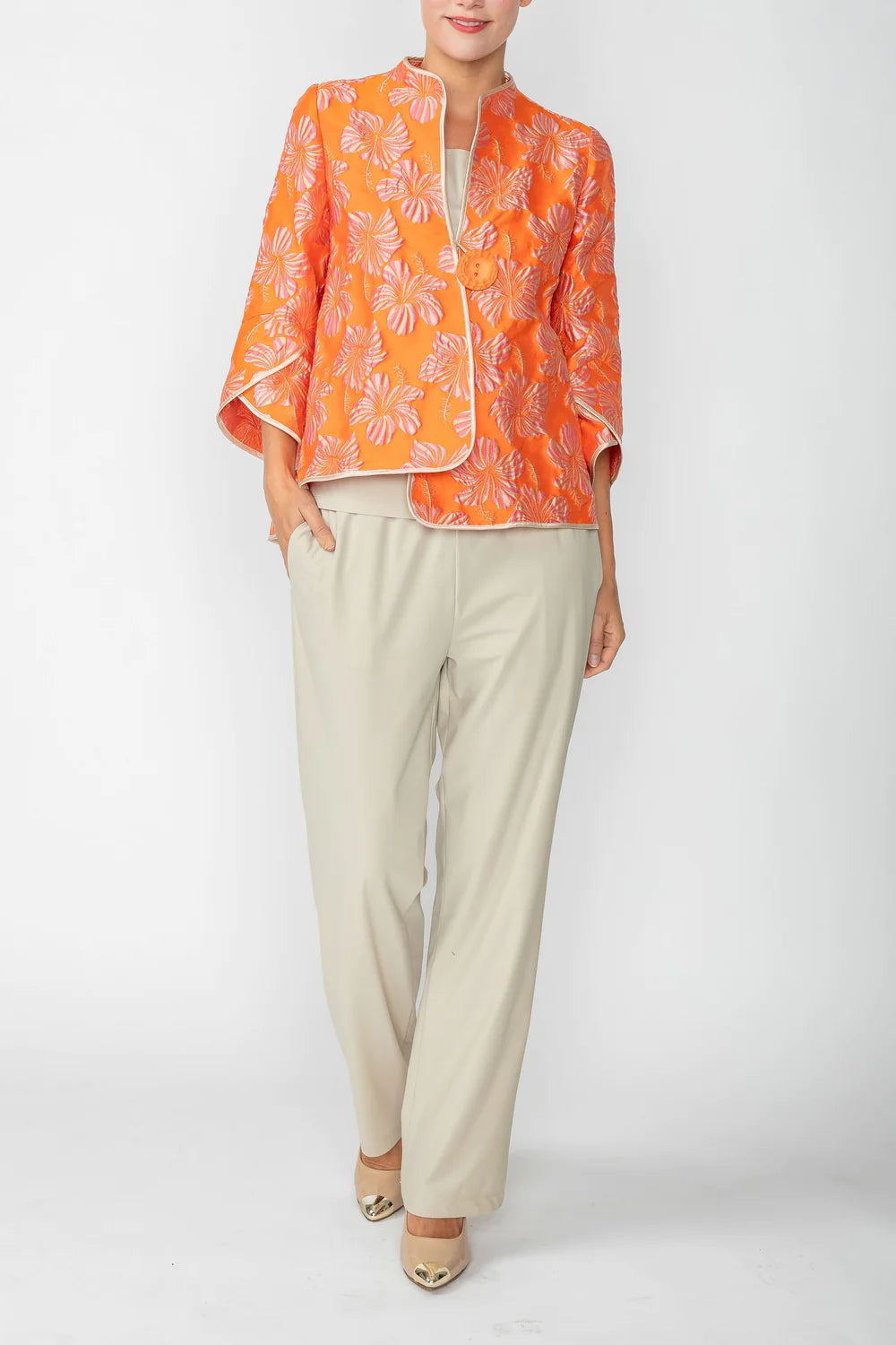 IC COLLECTION Jacket- 4688J- ORANGE