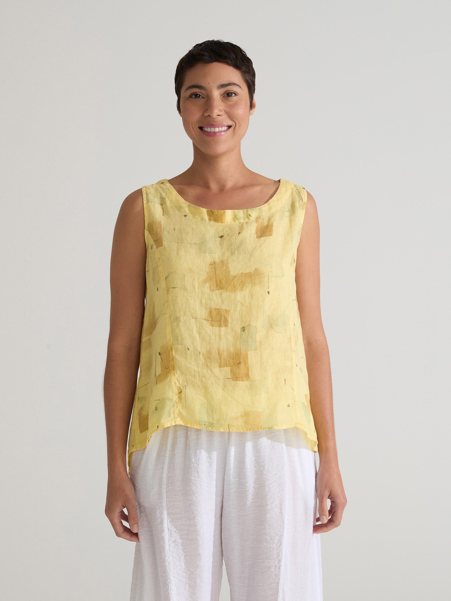 CUT LOOSE - Brush Stroke Shirt Tail Tank - 4695728