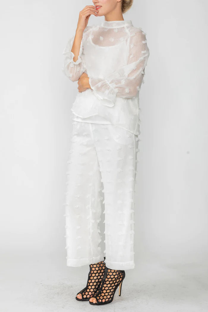 IC COLLECTION Top- 4697T- WHITE