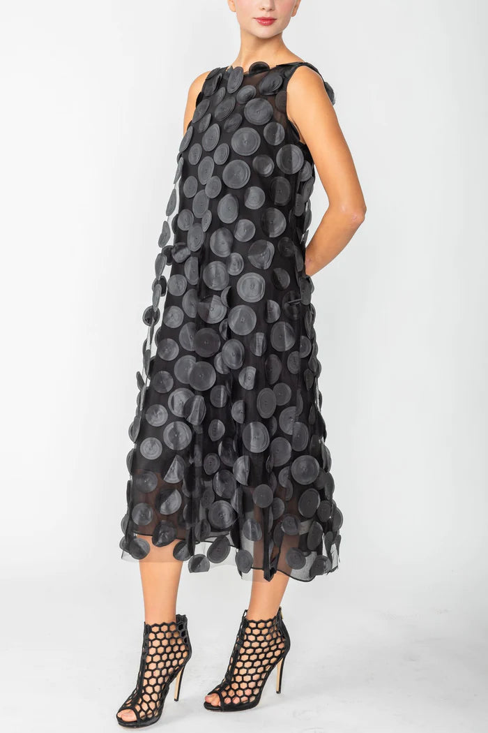 IC COLLECTION Dress- 4699D- BLACK