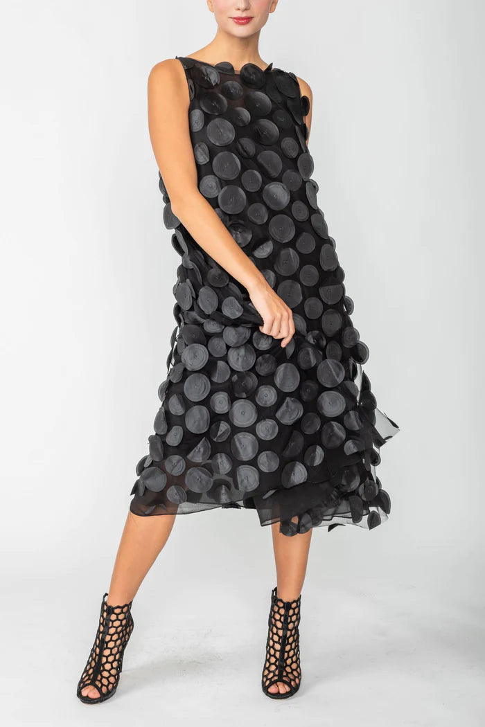 IC COLLECTION Dress- 4699D- BLACK