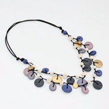 SYLCA Purple Juliette Drop Double Strand Necklace