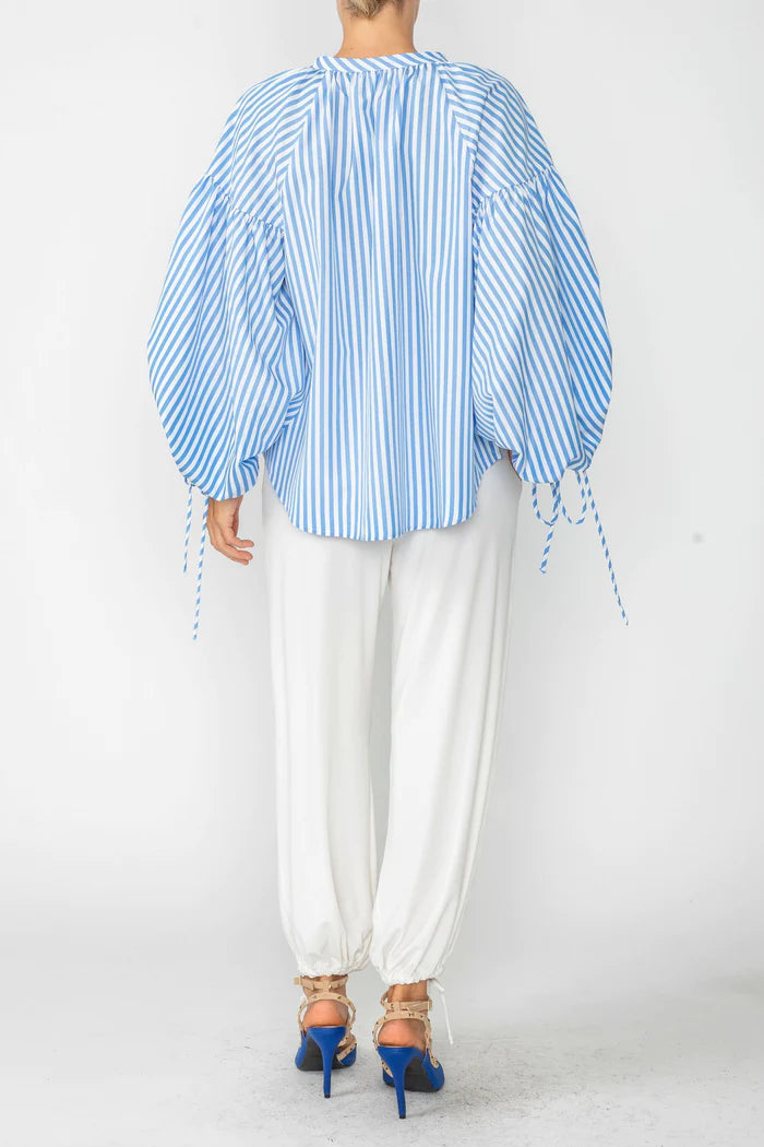 IC COLLECTION Blouse- 4704B- BLUE