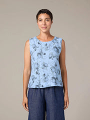 CUT LOOSE Leoni Floral Print Shell w/ Wide Facing - 4705331